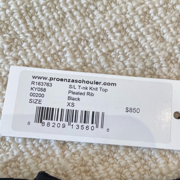 Proenza Schouler black knit sleeveless top, new with tags, size XS - Picture 3 of 4